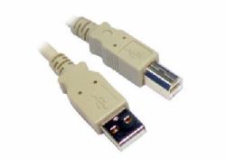 Cables Direct USB 1.1 A - B, 2m USB cable USB A USB B White 