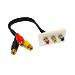 Cables Direct ZZ-MOD-3RCA keystone module 