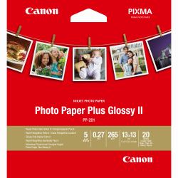Canon PP-201 Glossy II Photo Paper Plus 5x5" - 20 Sheets 