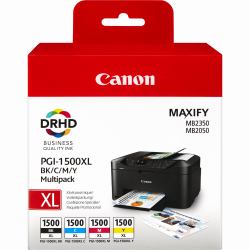 Canon PGI-1500XL High Yield BK/C/M/Y Ink Cartridge Multipack 