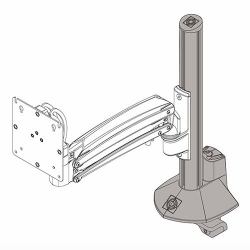 Chief KXC K1C K2C Column Desk Clamp Base Accessory, Black 