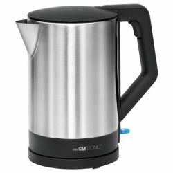 Clatronic WKS 3692 electric kettle 1.5 L 2200 W Black, Stainless steel 