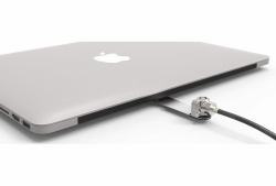Compulocks Blade Universal Lock Slot Adapter with Keyed Cable Lock Silver 