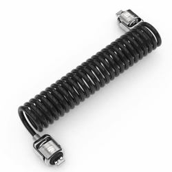 Compulocks Dual Head Coiled T-bar Security Keyed Cable Lock 