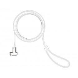 Compulocks T-bar Security Keyed Cable Lock White 