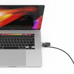 Compulocks Ledge Lock Adapter for MacBook Pro 16" [2019] with Combination Cable Lock Silver 