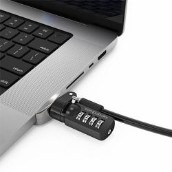 Compulocks Ledge Lock Adapter for MacBook Pro 16" M1, M2 & M3 with Combination Cable Lock Silver 