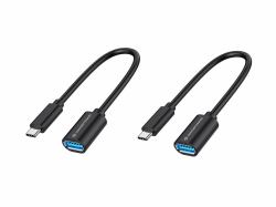 Conceptronic ABBY11B USB-C to USB-A OTG Adapter 2-Pack, 20cm 