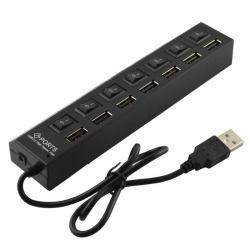 CoreParts MSPP74014 interface hub USB 2.0 480 Mbit/s Black 