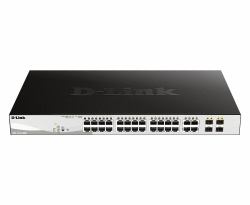 D-Link 28-Port Gigabit PoE Smart Managed Switch including 4 Combo Ports 