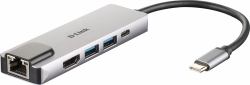 D-Link 5-in-1 USB-C Hub with HDMI/Ethernet and Power Delivery 