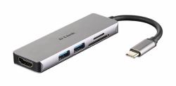 D-Link 5-in-1 USB-C Hub with HDMI and SD/microSD Card Reader 
