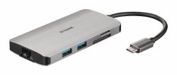 D-Link 8-in-1 USB-C Hub with HDMI/Ethernet/Card Reader/Power Delivery 