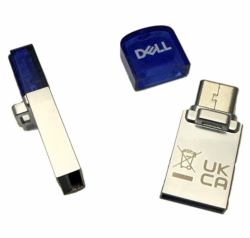 DELL AD564596 USB flash drive 256 GB USB Type-A / USB Type-C 3.2 Gen 1 [3.1 Gen 1] Blue, Silver 