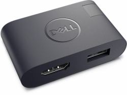 DELL DA20 video cable adapter USB Type-C HDMI + USB Black 