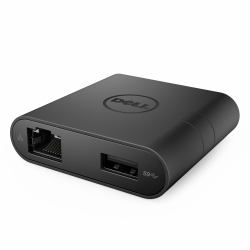 DELL USB-C - HDMI / VGA / Ethernet / USB 3.0, Black 
