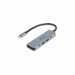 DICOTA D32060 laptop dock/port replicator USB Type-C Silver 
