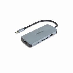 DICOTA D32062 interface hub USB Type-C Silver 
