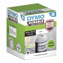 DYMO Authentic LabelWriter Durable Labels | 104mm x 159mm | White Poly | 200 Large Self-Adhesive Labels | High-Performance | For LabelWriter Label Makers 