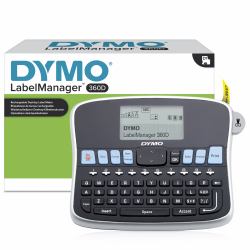 DYMO LabelManager Desktop Label Maker | 360D Rechargeable Hand-Held Label MakerEasy-to-UseOne-Touch Smart KeysQWERTY KeyboardLarge Displayfor Home & Office Organisation 