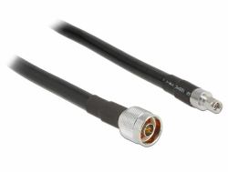 DeLOCK 1m, N/RP-SMA coaxial cable CFD400, LLC400 Black 