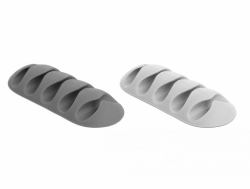 DeLOCK 18298 cable organizer Cable holder Desk/Wall Grey,White 6 pc[s] 
