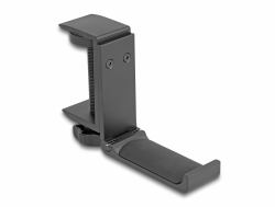 DeLOCK Headphone Holder adjustable for desk mounting aluminium black 