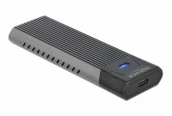 DeLOCK External USB Type-C Combo Enclosure for M.2 NVMe PCIe or SATA SSD - tool free 