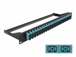 DeLOCK 19″ Fibre Patch Panel 24 port SC Duplex aqua 