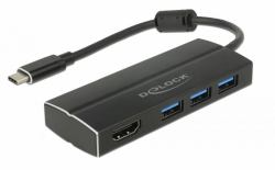 DeLOCK 63931 laptop dock/port replicator USB 3.2 Gen 1 [3.1 Gen 1] Type-C Black 