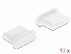 DeLOCK Dust Cover for USB Type-C female without grip 10 pieces white 