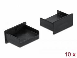 DeLOCK Dust Cover for USB Type-A female without grip 10 pieces black 