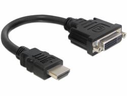 DeLOCK 0.2m HDMI-DVI M/F HDMI Type A [Standard] DVI-D Black 