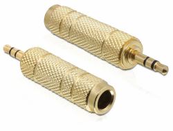 DeLOCK 65360 cable gender changer 3.5 mm 6.35 mm Gold 