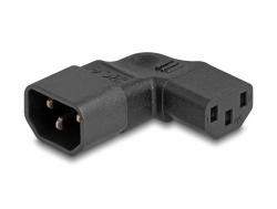 DeLOCK Power Adapter IEC 60320 - C14 to C13, male / female, 10 A, 90° left / right angled 