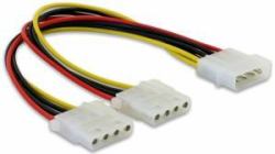 DeLOCK Y-Cable Power > 2x 4pin Molex 0.11 m 