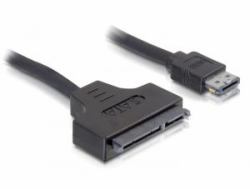 DeLOCK , 0.5m SATA cable eSATAp Black 