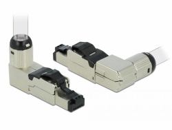 DeLOCK RJ45 Plug field assembly Cat.6A metal angled 