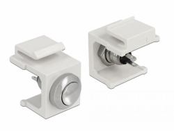 DeLOCK 86401 wire connector Keystone Stainless steel, White 