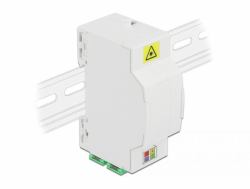 DeLOCK Optical Fiber Connection Box for DIN Rail 4 x SC Simplex or LC Duplex 