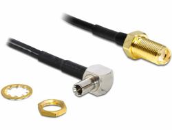 DeLOCK 88487 coaxial cable 1.45 m TS-9 SMA Black 