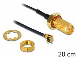 DeLOCK 88746 coaxial cable 0.2 m Black 