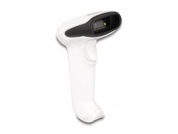 DeLOCK Barcode Scanner 1D and 2D for 2.4 GHz, Bluetooth or USB - white 