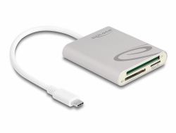 DeLOCK Card Reader USB Type-C for Compact Flash, SD or Micro SD memory cards 