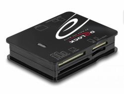 DeLOCK USB 2.0 Card Reader for CF / SD / Micro SD / MS / xD / M2 memory cards 