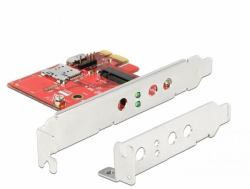 DeLOCK 91748 card reader PCI Express Internal Metallic, Red 