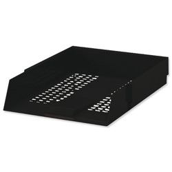Deflecto CP043YTBLK desk tray/organizer Polystyrene Black 