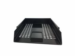Deflecto CP043YTBLK desk tray/organizer Polystyrene Black 