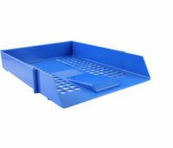 Deflecto CP043YTBLU desk tray/organizer Polystyrene Blue 