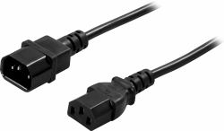 Deltaco DEL-113 power cable Black 1 m IEC C13 IEC C14 